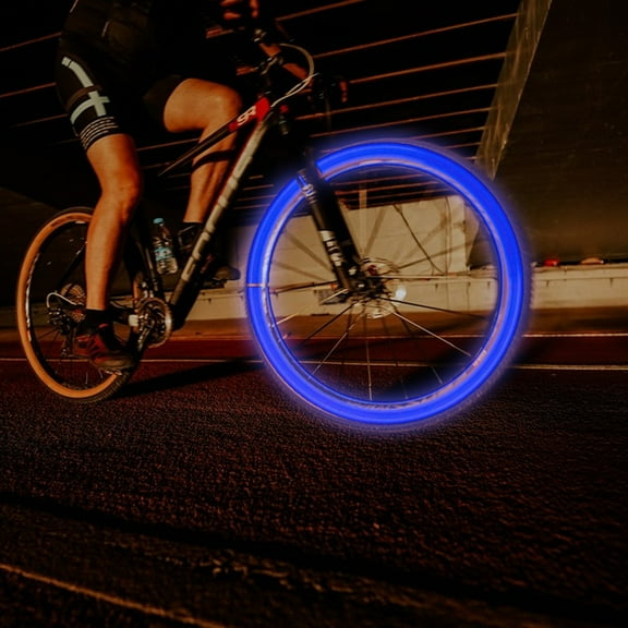 LED Bike Spoke Light - 6 Color Options (Blue, Red, Green, Yellow, White, Multicolor) - S-Shaped Design - 3 Lighting Modes - Easy Installation - Includes Battery - for Night Cycling Safety