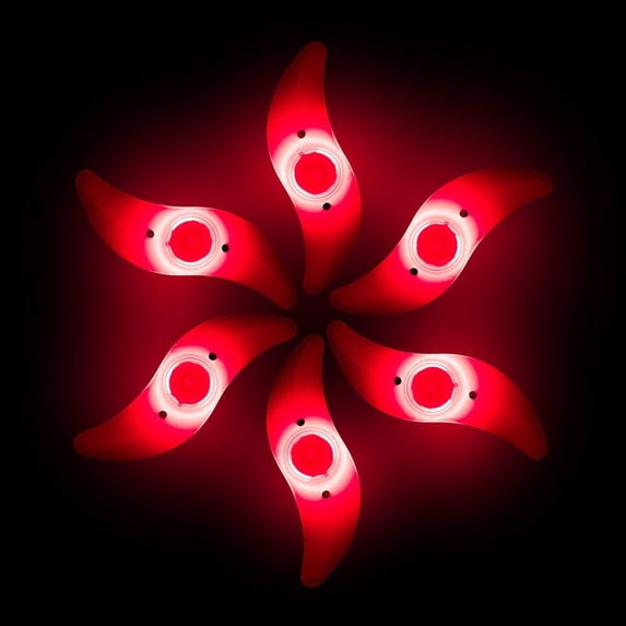 LED Bike Wheel Spoke Lights - 6-Pack Waterproof Cycling Lights with 4 Colors (Red, Blue, Green, Multi) & 3 Modes (Flash, Fast Flash, Steady) - Easy Install for Night Riding Safety