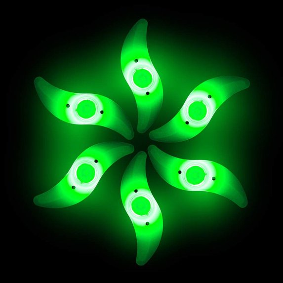 LED Bike Wheel Spoke Lights - 6-Pack Waterproof Cycling Lights with 4 Colors (Red, Blue, Green, Multi) & 3 Modes (Flash, Fast Flash, Steady) - Easy Install for Night Riding Safety