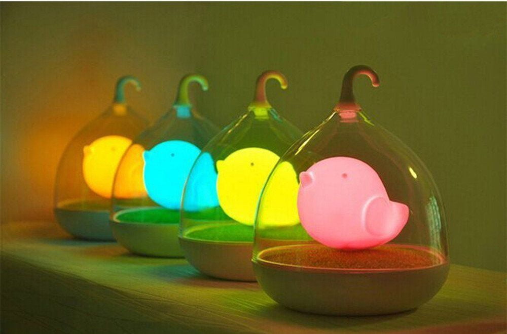 LED Birdcage Lamp Rechargeable Bird Cage Night Light with Touch Dimmer ...