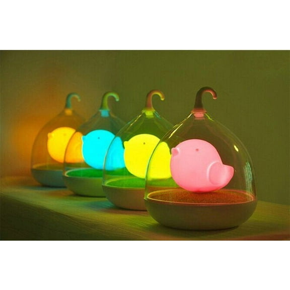 LED Birdcage Lamp Rechargeable Bird Cage Night Light with Touch Dimmer Gifts