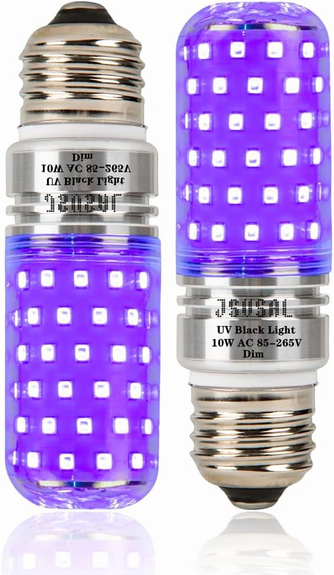 LED Black Light Bulbs,10W Blacklight 100W Equivalent, AC 85-265V E26 ...