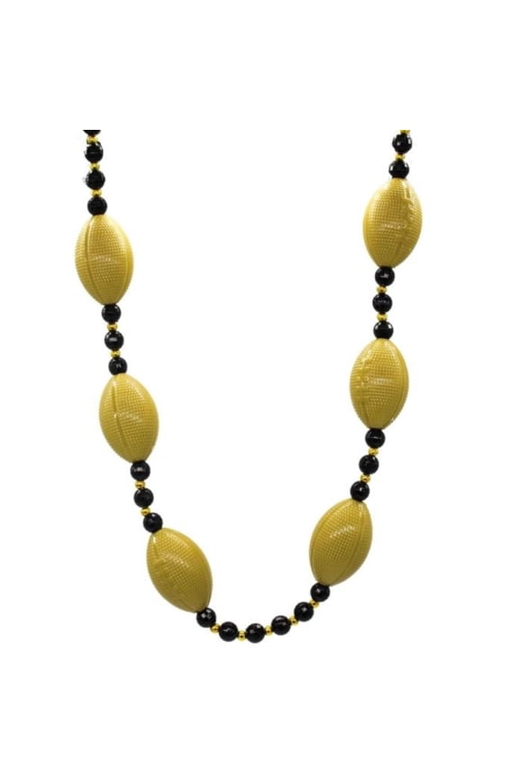 LED Black and Gold Football Necklace (Each)