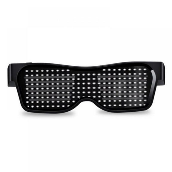 LED Bluetooth Full Color Luminous Glasses, Programmable LED Smart Glasses, APP Control Glasses with DIY/Text/Graffiti/Animation/Rhythm for Parties, KTV,Festival, Christmas, Halloween