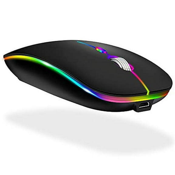 LED Bluetooth Mouse,Bluetooth Mouse for MacBook pro/MacBook air/Laptop/iMac/ipad/Notebook/pc (LED/Black)