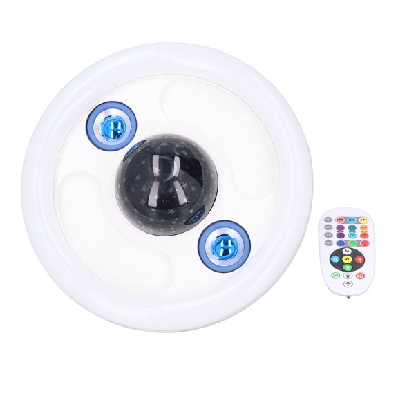 LED Bluetooth Star Light with Double Speaker 36W E27 RGB Color Changing Music Remote Projection Lamp for Home Bar Decor 86265V