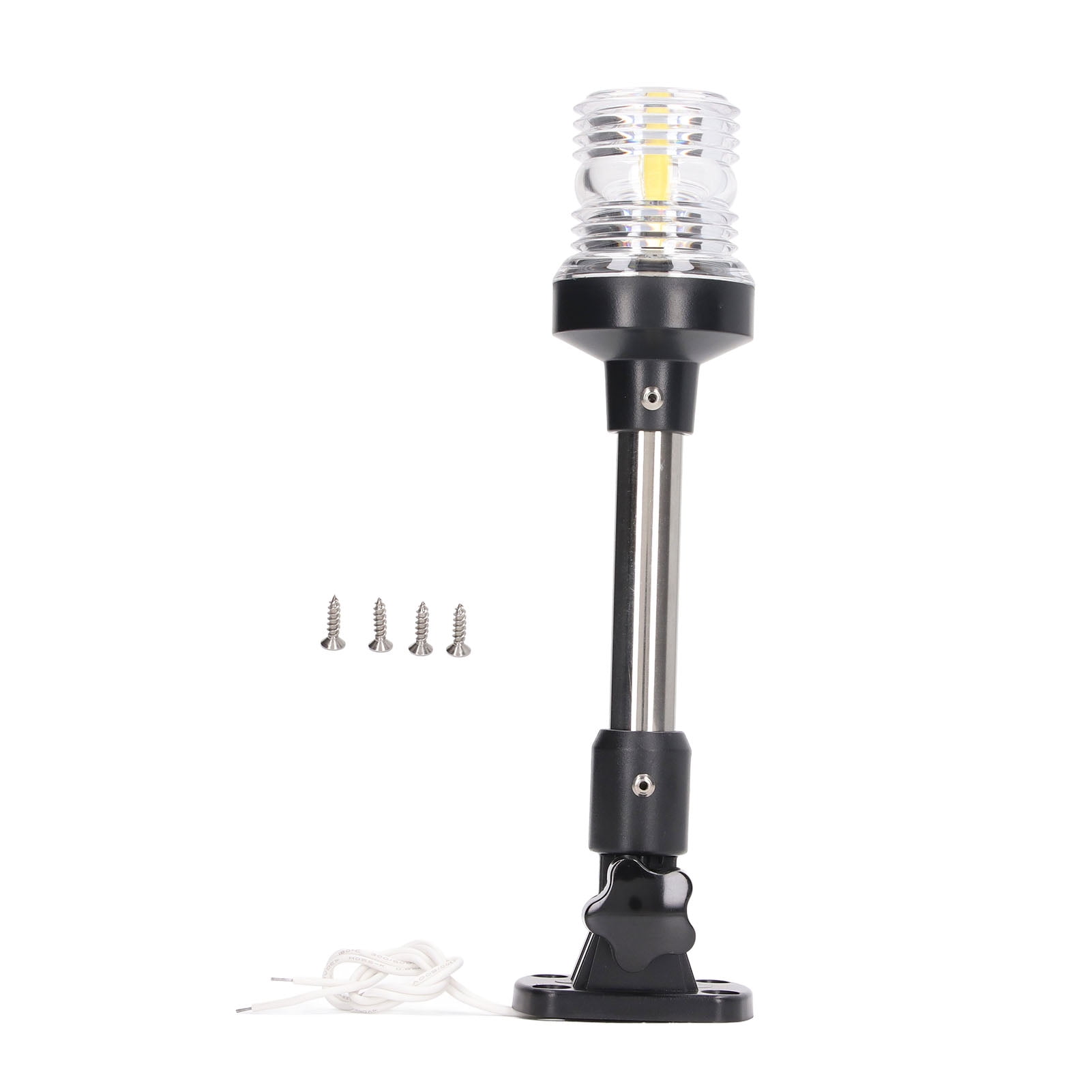 LED Boat Stern Navigation Light 9in White Fold Down IP66 Waterproof