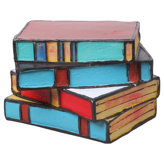 LED Book Light Book Light Stained Glass Reading Desk Lights Stylish Desk Lamp for Reading Artistic Resin Book Light