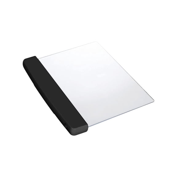 LED Book Light for Night Reading, Adjustable Brightness Portable Page Illuminator with Transparent Acrylic Panel, Battery Powered Eye Care Reading Lamp for Nighttime Readers