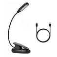LED Book Reading Book Light Clip On Bed Plug in 3level Brightness Lamp