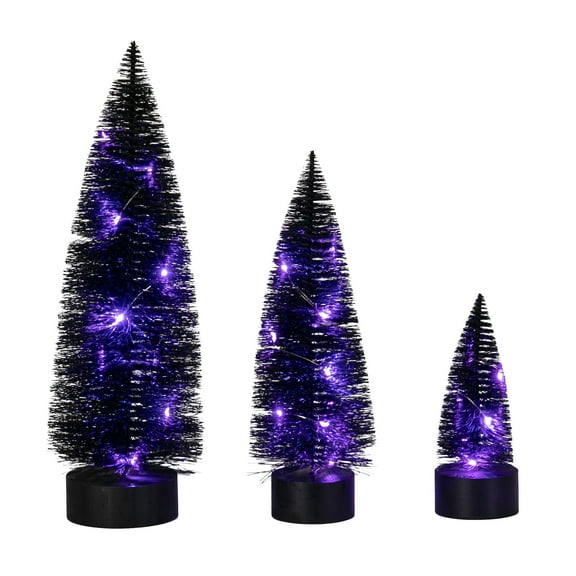 LED Bottle Brush Tree Set