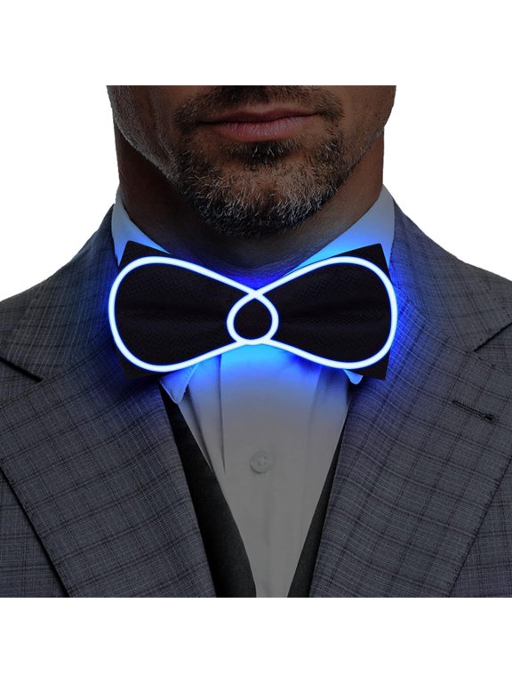 LED Bow Tie Light Up Bow Tie LED Bow Tie Adjustable Light Up Bow Tie, Novelty Bow Tie Party Glowing LED Tie