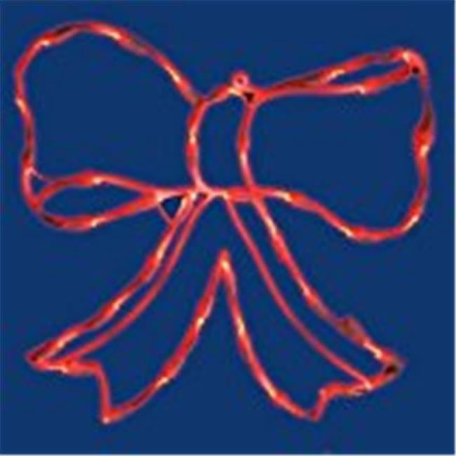 LED Bow Window Lighted Decor with Red Lights - 15 x 15 in. - Walmart.com