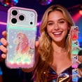 thumbnail image 1 of LED Bowknot Phone Case,Built-in Light Up Phone Case, Fashion LED Flash Protective Cover for Phone X/11/12/13/14/15/16/17, Perfect for Parties and Daily Use, 1 of 6
