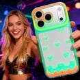 thumbnail image 1 of LED Bowknot Phone Case,Built-in Light Up Phone Case, Fashion LED Flash Protective Cover for Phone X/11/12/13/14/15/16/17, Perfect for Parties and Daily Use, 1 of 7