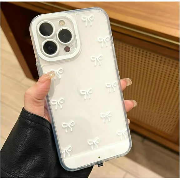 LED Bowknot Phone Case Light up Features a Charming Hollow Butterfly Knot, Sound-Activated Glow Compatible with iPhone 11/12/13/14/15/16/17 Pro/Pro Max