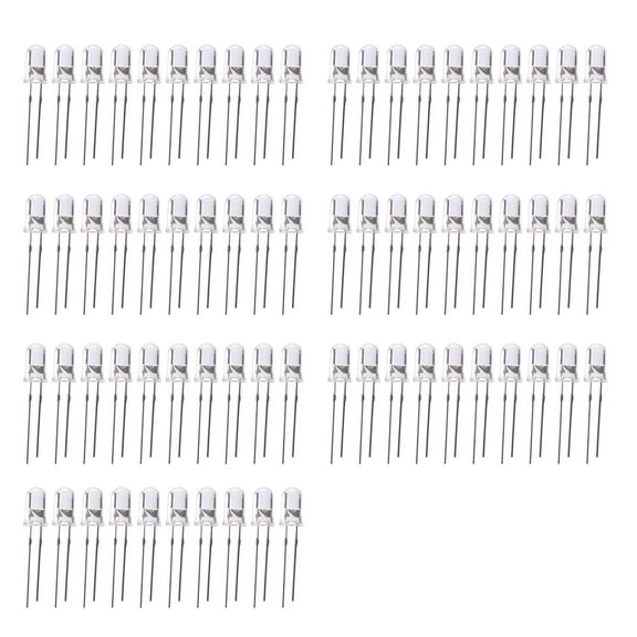 LED Bright Light Lamp Emitting Diode, 70 Piece, DC 3V-6V, 5 mm, White