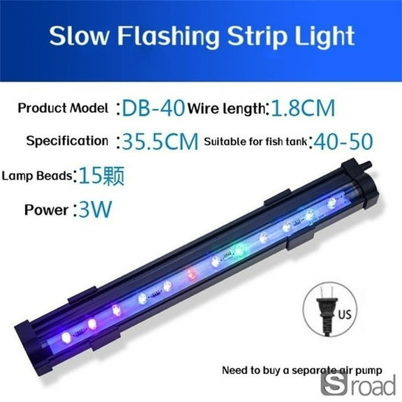 LED Bubble Stone For Aquariums, Color Changing Bubble Wall Light With Air Tube, Submersible Waterproof Decor For Fish Tank, Requires Air Pump,Black,35.5cm US