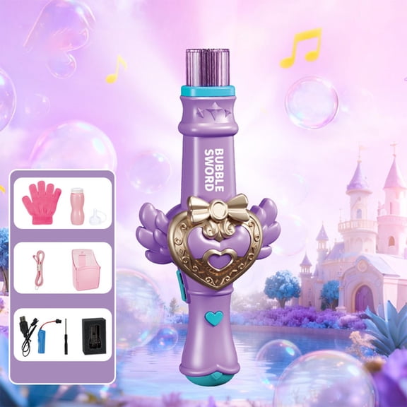 LED Bubble Wand Rechargeable Automatic Mist Blower Portable Vapor Light Show Machine for Outdoor Parties Backyard Gatherings Festivals and Night Events