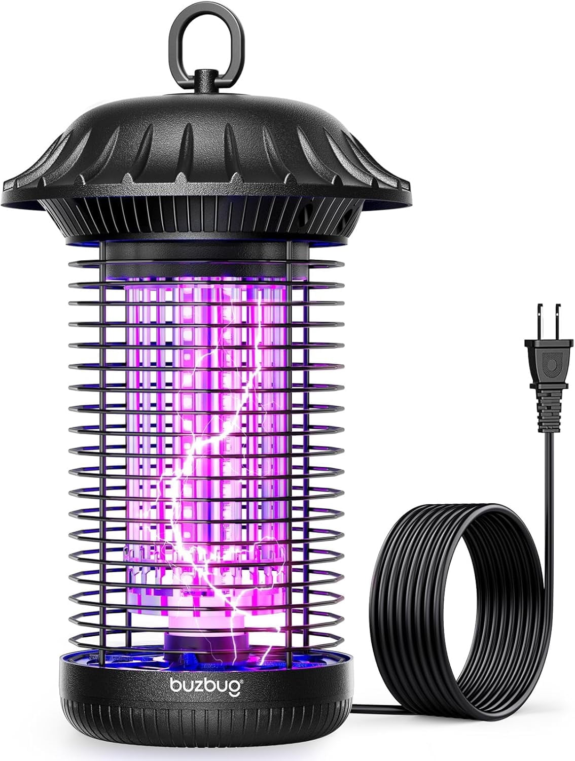 LED Bug Zapper Indoor Outdoor, Up to 50000 Hrs Lifespan Lamp, Energy Saving & Dual Band Attraction, 5.6 ft Power Cord, High Voltage Mosquito Fly Zapper Trap Killer MO008C