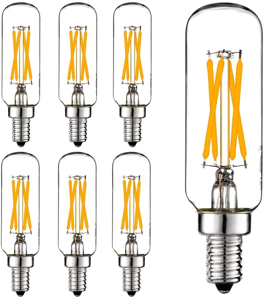 LED Bulb Dimmable 6W Equal Warm White 2700K T6 T25 E12 Candelabra Bulb ...