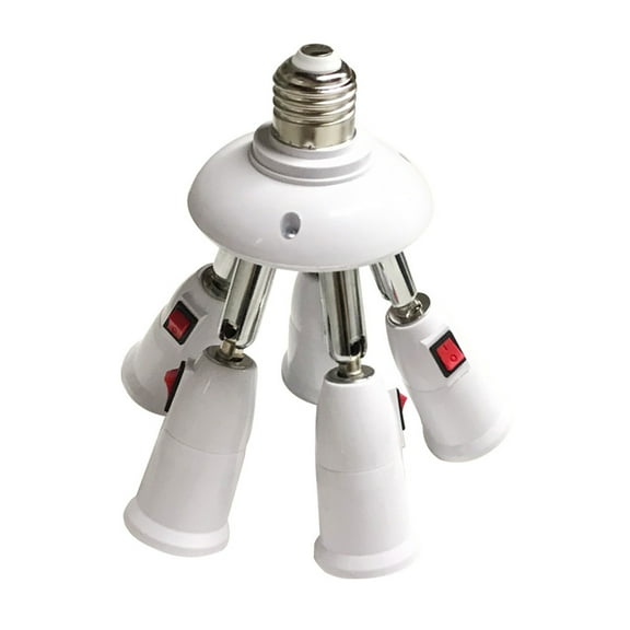 LED Bulb Holder 2 in 1/3 in 1/4 in 1/5 in 1 E27 Base Socket Splitter LED Light Socket Light Bulb Adapter Holder
