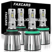 LED Bulbs for 2023 2024 2025 2026 Ford F250 F350 F450 Super Duty XL XLT Headlights H11LL Low Beam + 9005LL High Beam Combo Kits, 6000K Cool White Plug and Play, 4-Pack