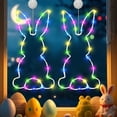 thumbnail image 1 of LED Bunny Window Decoration with Timer Battery Operated Easter Lights Hanging Indoor Outdoor Party Home Decor Spring Holiday Display, 1 of 8