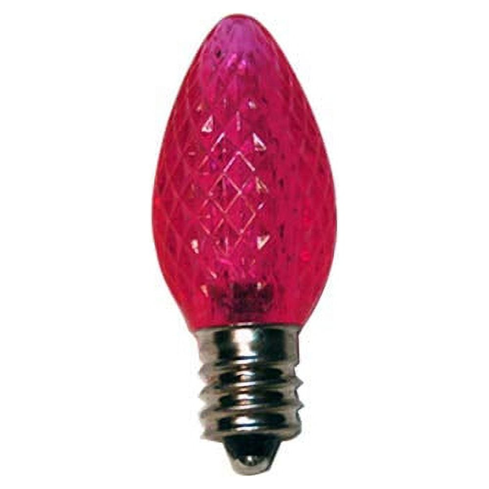 LED C7 Bulb E12 Candelabra Base 130V 0.37W UL 3 LEDs (Pink, Pack of 1