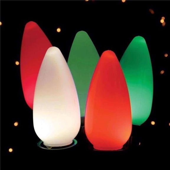 LED C9 Christmas Lights - Red Green & Pure White - 24 ft - 25 Count - Energy Efficient