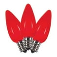 thumbnail image 1 of LED C9 Smooth Ceramic Christmas Light Bulbs, Red, 2 in. - 25 Lights - Pack of 25, 1 of 1