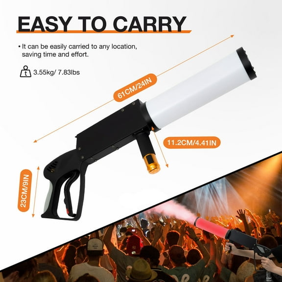 LED CO2 Gun LED Confetti Cannon Machine CO2 Jet Stage Event for Party DJ Club