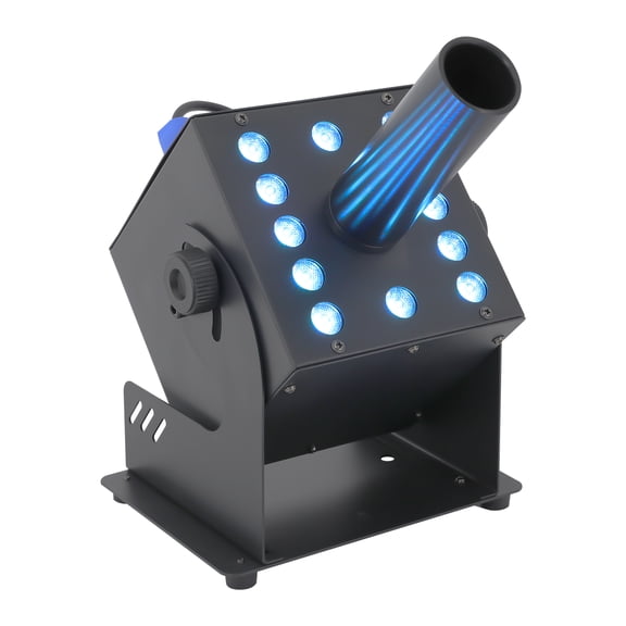 LED CO2 Jet Machine 250W/12 * 3W LED/DMX Control/6 Channels Fog Machine Multi-angle Adjustment Jet Machine For Bars Stage Plays Live Performances Concerts