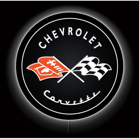 LED CORVETTE BLACK Signs
