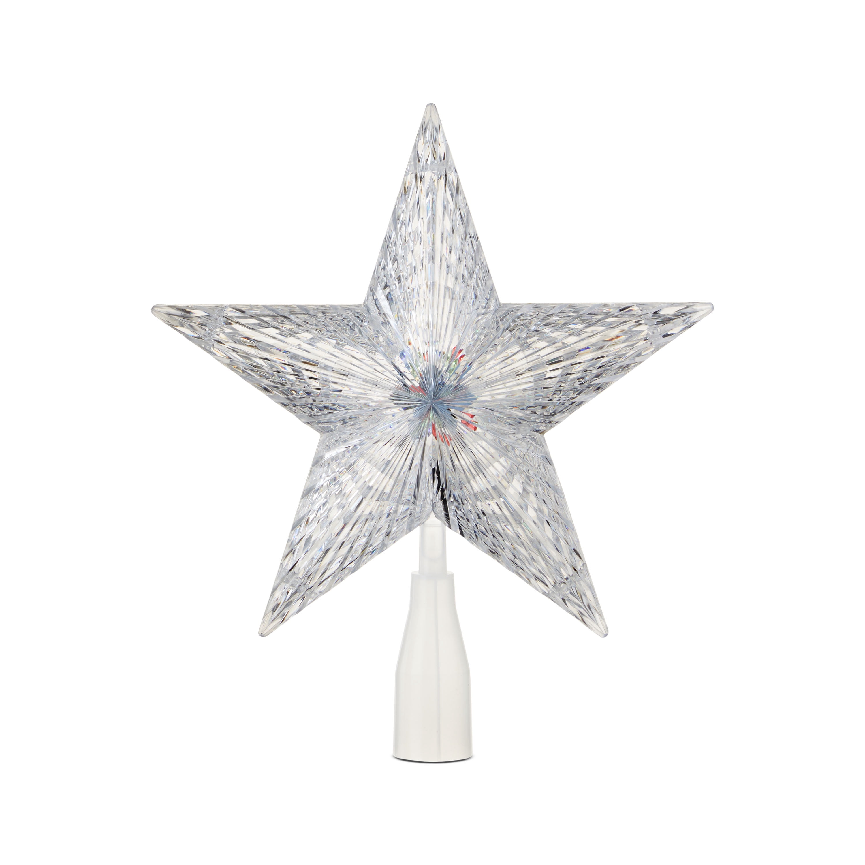 LED Color-Changing Star Christmas Tree Topper, Clear, 10", by Holiday Time