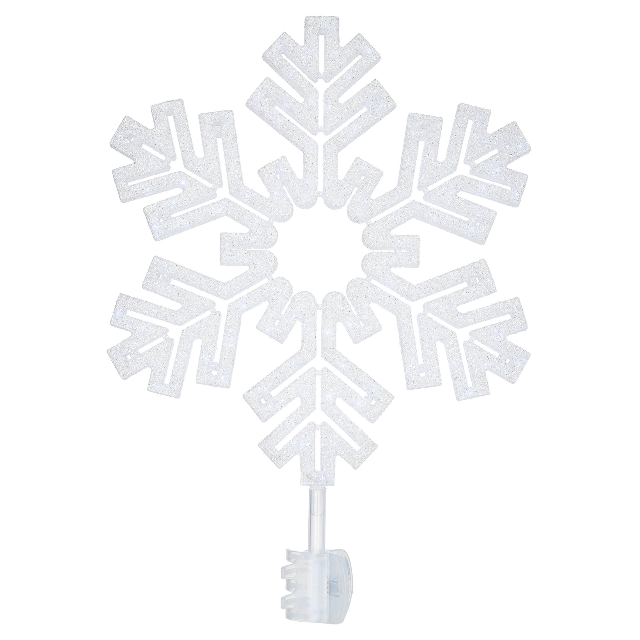 LED Snowflake Christmas Tree Topper, Cool White, 15.25", by Holiday Time