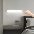 thumbnail image 1 of LED Under Cabinet Light | Motion Sensor Wireless Rechargeable Bar | Magnetic Adhesive Strip | USB Charging | 10/20/30cm | White Plastic | Indoor Closet Counter Hallway Stair Lighting, 1 of 6