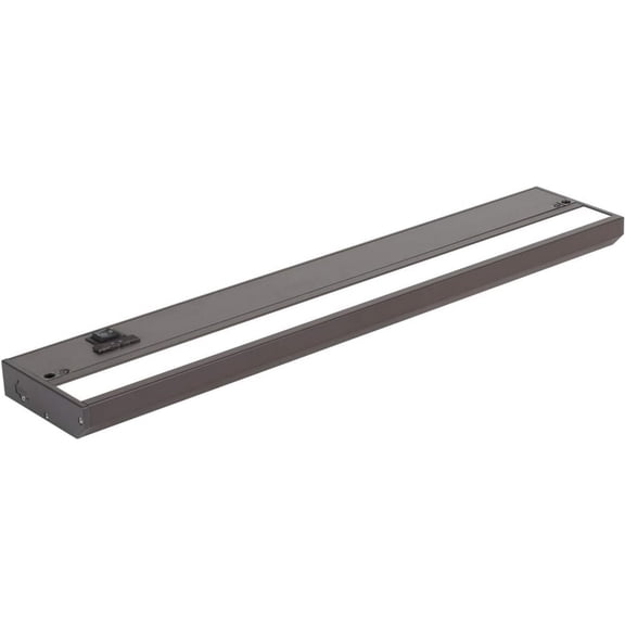 LED Under Cabinet Lighting Hardwired - 3CCT 18 Inch Bronze Finish - Undercabinet Lights for Kitchen - Linkable Undercounter Dimmable Plug in Light or Hard Wired - Under Counter Fixture Direct Wire