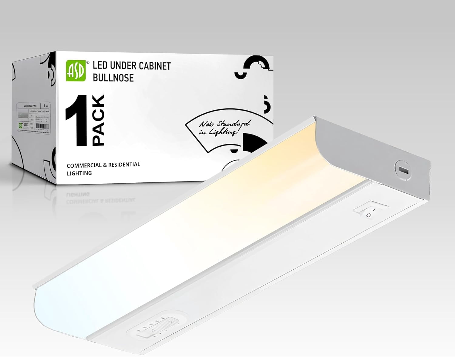 LED Under Cabinet Lighting Hardwired, 9 Inch 4W 2700K-5000K Selectable, 337LM, CRI90+, Direct Wire Linkable Under Counter Lights for Kitchen, Dimmable Under Cabinet Lights, White, UL Certified