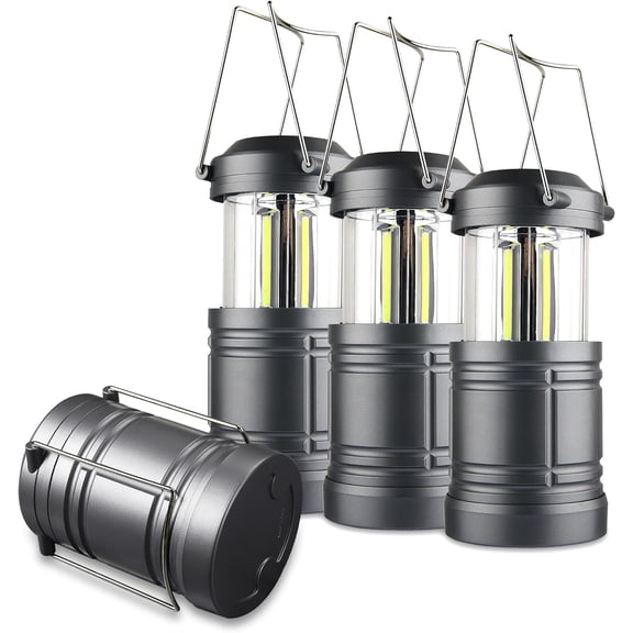LED Camping Lantern ,Battery Powered Hanging Emergency for Power Outages,4-Pack