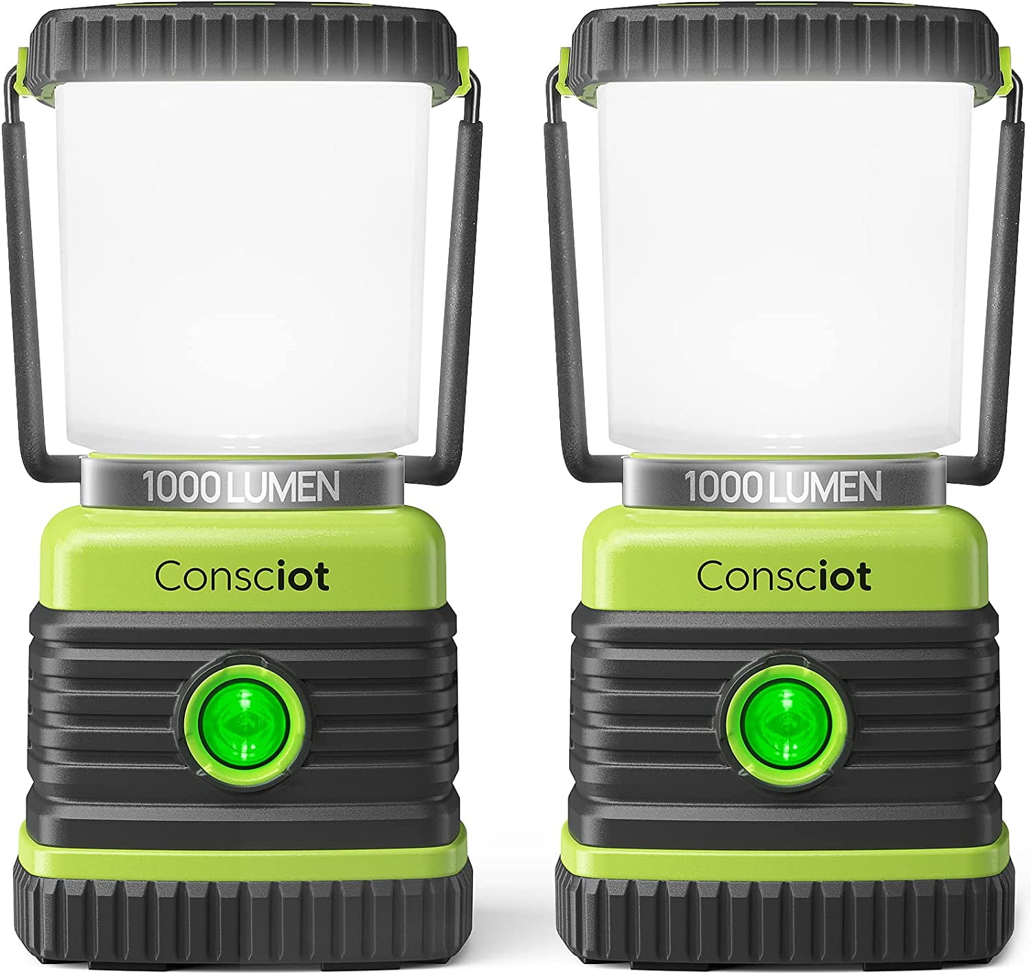 LED Camping Lantern, Consciot Battery Powered Camping Lights, 1000LM, 4