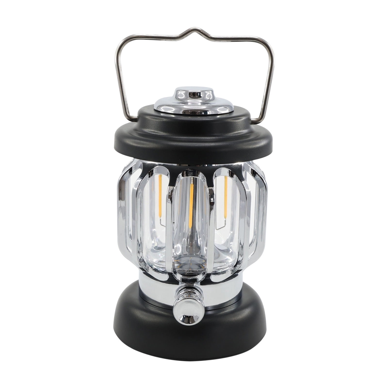 PATIKIL LED Camping Lantern 2 Pack - Rechargeable Vintage Style, 3 Light Modes, 360° Light, Hanging Hook, USB-C, Green & Copper