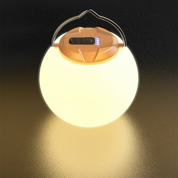 LED Camping Lantern | Rechargeable Round Mini Tent Light | 1000 Lumens | 360° Diffusion | Dimmable | 5 Lighting Modes | IPX4 Splash Resistant | ABS | Type-C | 9.8x9.2cm