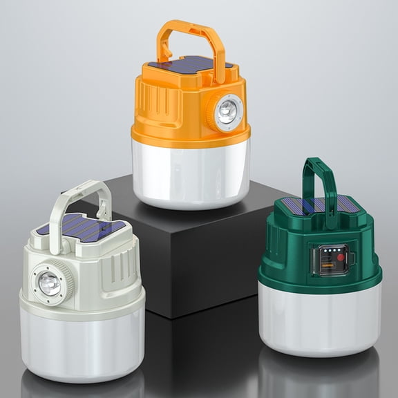 LED Camping Lantern Rechargeable | Solar & USB Charging | 4 Lighting Modes | 3000mAh Power Bank | IPX6 Waterproof Portable Light | 2500LM | Outdoor Emergency
