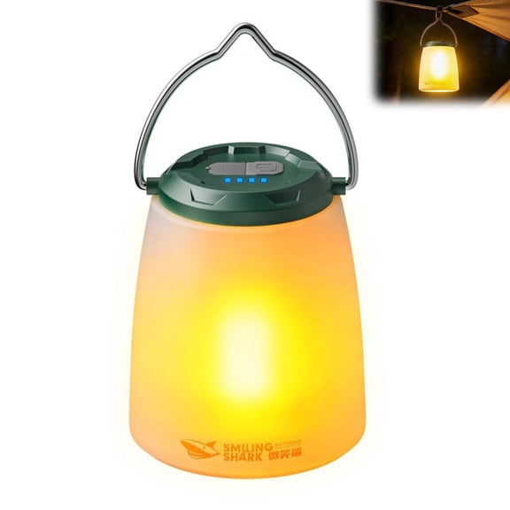 LED Camping Lantern Rechargeable Time Tent Light,Emergency Hanging Light for Hurricane, Power Outages, Home, Hiking, Water-Resistant, Black