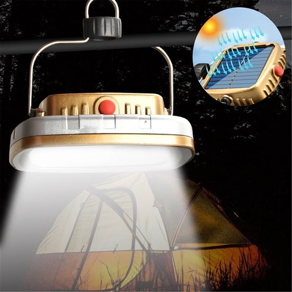 LED Camping Lantern, Solar Lanterns, Rechargeable Portable Lantern Waterproof Outdoor Camp Lamp with Battery Power ,For Hiking, Camping,Bright Night Lamp