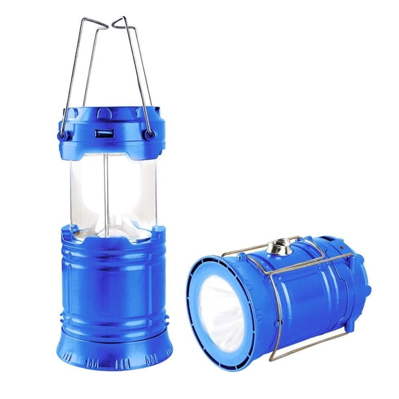 LED Camping Lantern, Solar and Rechargeable Lantern Flashlight Collapsible and Portable Light for Daily/Camp/Hiking/Night Fishing/Emergency/Hurricanes/Storm(1 Pack)