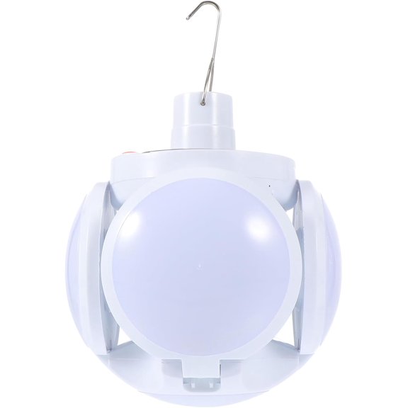 LED Camping Lantern with Solar and USB Charge, Waterproof Emergency Tent Light, White