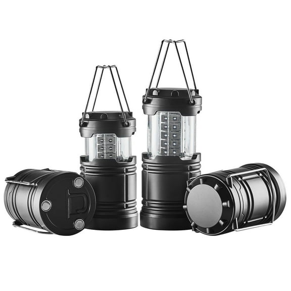 LED Camping Lanterns Collapsible Battery Powered Camping Lights Set of 4