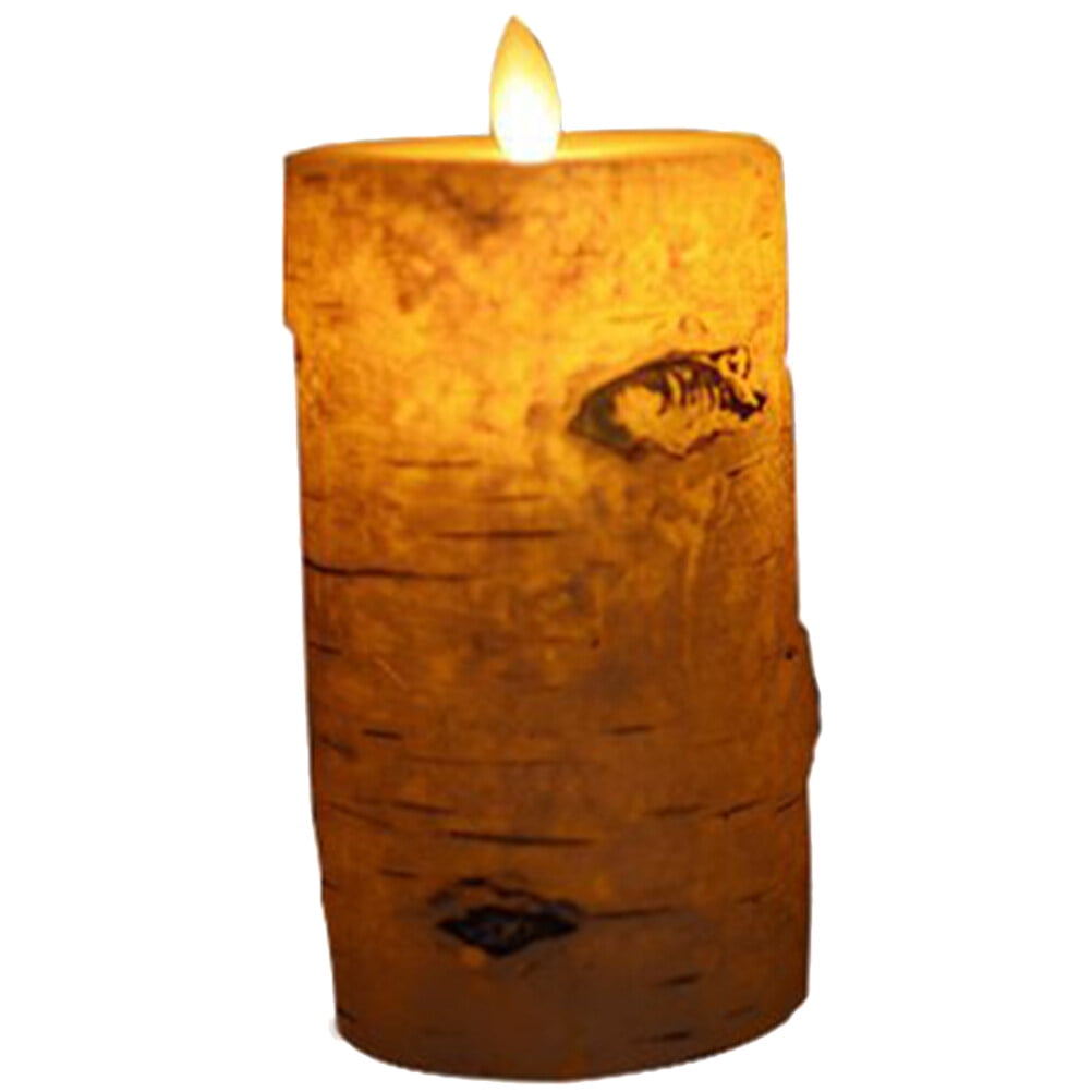 LED Candle Lamp Pattern Battery Powered Candle Light Led Pillar Candle